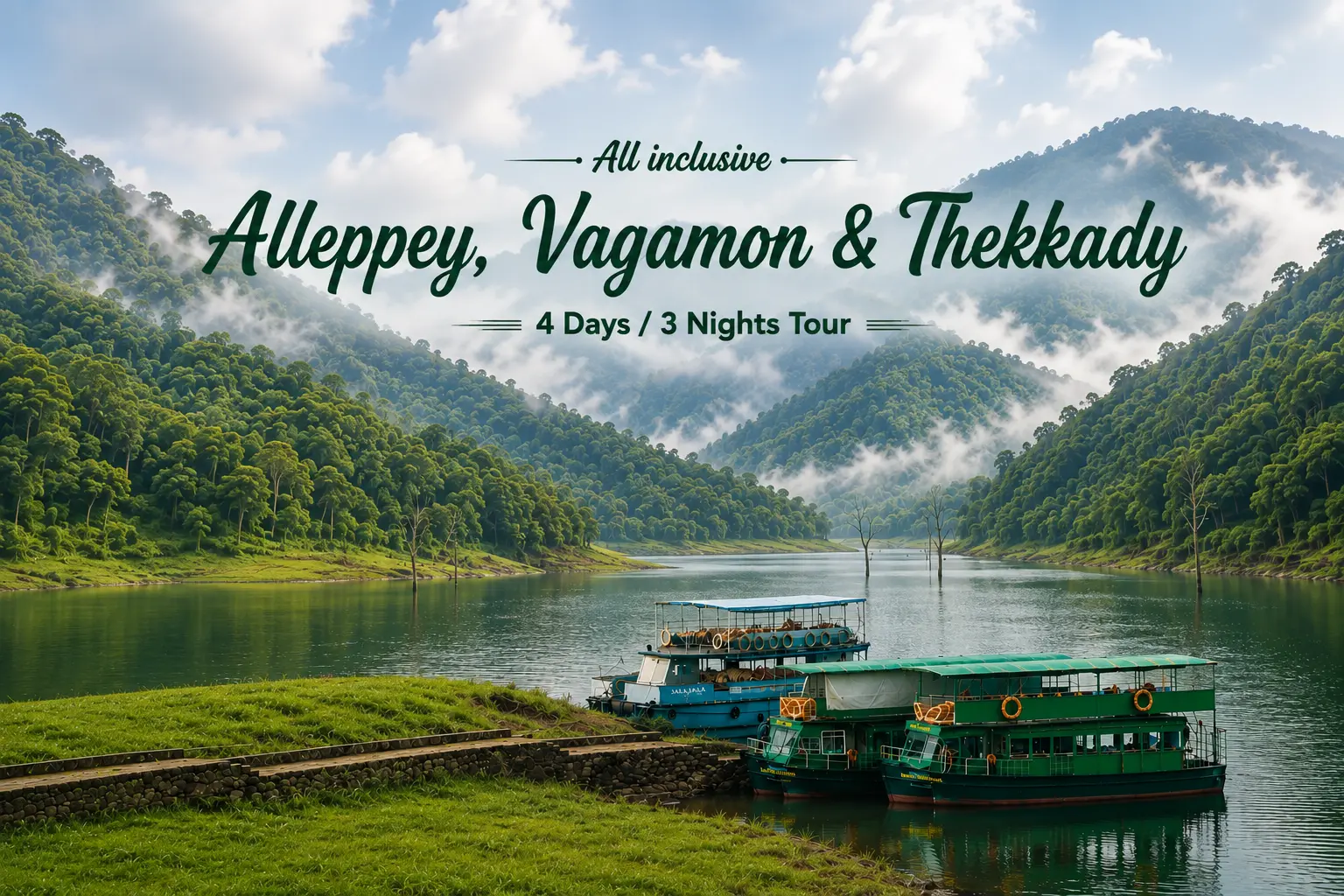 Alleppey, Vagamon & Thekkady All-Inclusive Tour - Karthi Travels