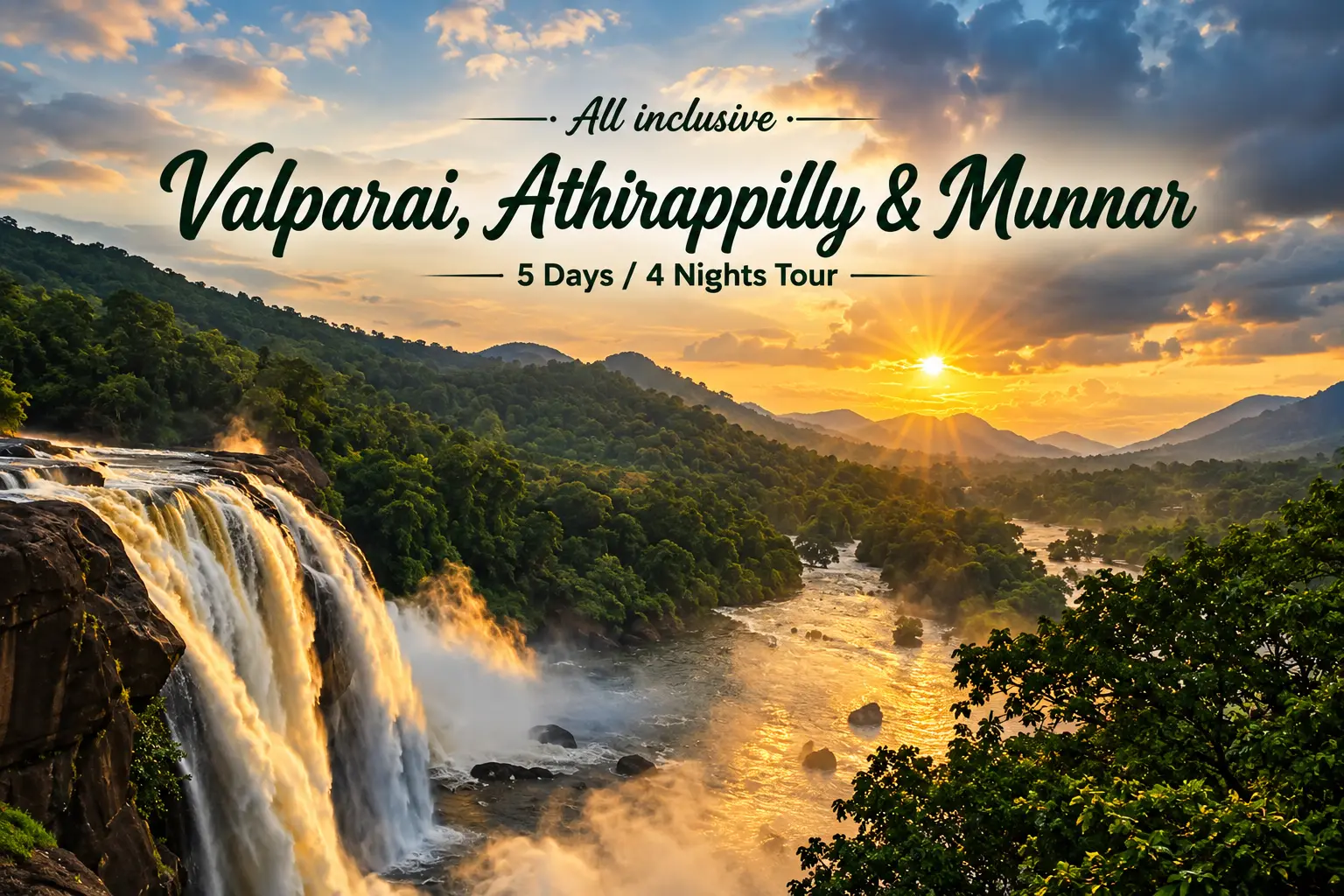 Valparai, Athirappilly & Munnar All-Inclusive Tour - Karthi Travels