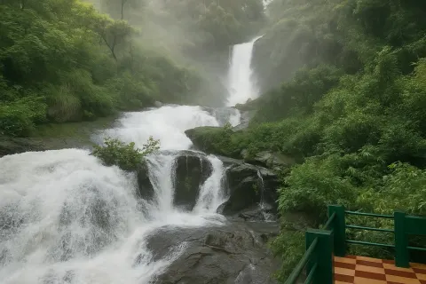 Iruppu Falls in Coorg - tourist attraction to visit with Karthi Travels