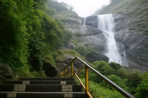 Palaruvi Falls in Courtallam - tourist attraction to visit with Karthi Travels