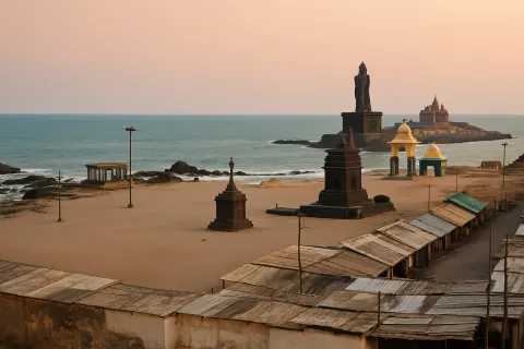 Kanyakumari Beach in Kanyakumari - tourist attraction to visit with Karthi Travels