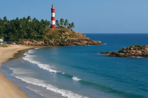 Plan your trip to Lighthouse Beach in Kovalam with Karthi Travels® - View 2