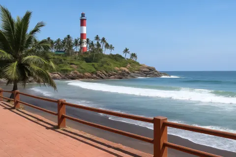 Plan your trip to Lighthouse Beach in Kovalam with Karthi Travels® - View 3