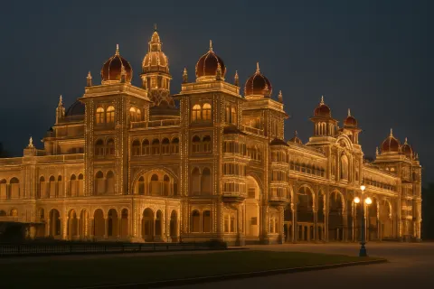 Mysore Palace in Mysore - tourist attraction to visit with Karthi Travels