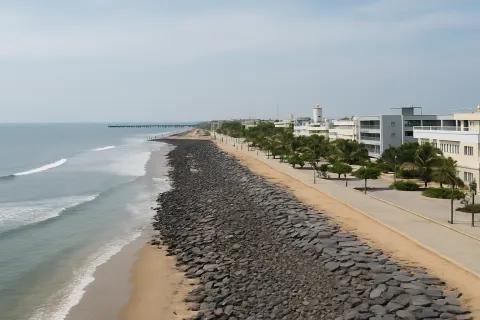 Plan your trip to Promenade Beach (Rock Beach) in Puducherry with Karthi Travels® - View 3