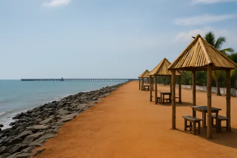 Plan your trip to Promenade Beach (Rock Beach) in Puducherry with Karthi Travels® - View 4