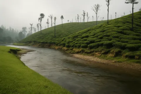 Koozhankal River in Valparai - tourist attraction to visit with Karthi Travels